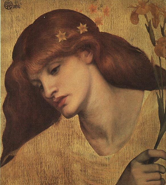 Dante Gabriel Rossetti Sancta Lilias oil painting picture